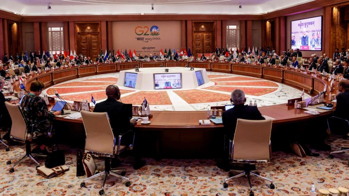 G20 leaders at a summit in New Delhi, India on September 9 2023