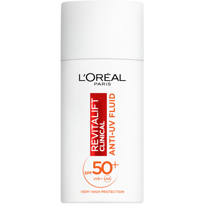 L’Oréal Revitalift Clinical SPF50+ Invisible Fluid, £19.99 for 50ml