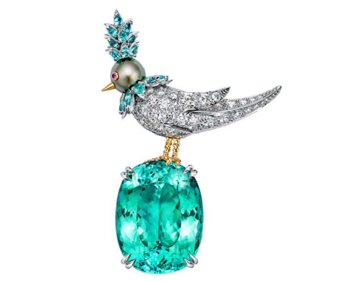bejewelled version of a Bird on a Rock design 