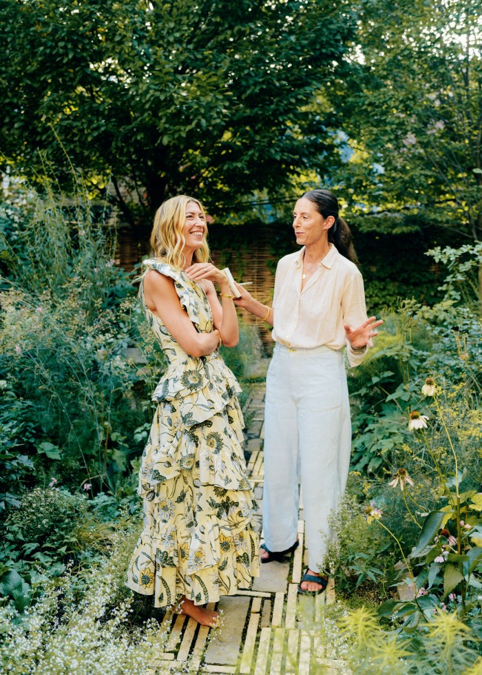 Ulla Johnson (left) and Miranda Brooks in Brooklyn