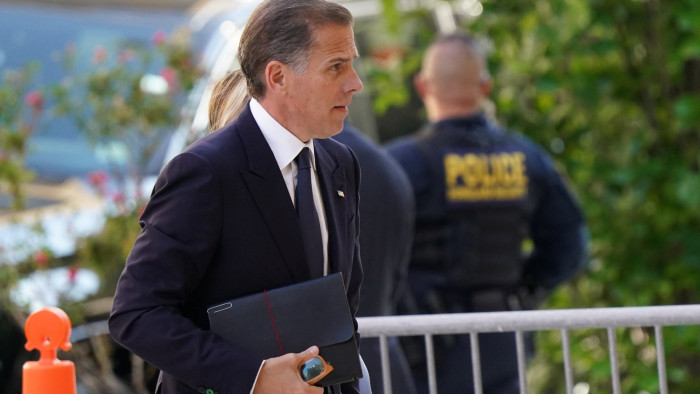 Hunter Biden arrives at the federal court in Wilmington, Delaware, during the second day of his trial on criminal gun charges, June 4 2024