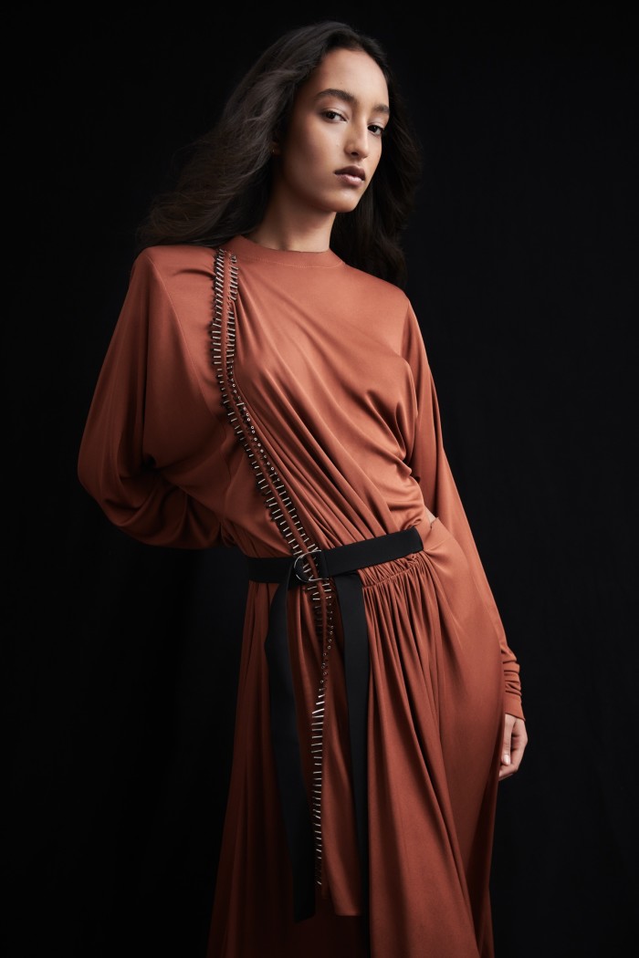 Model Mona Tougaard wears Louis Vuitton SS17