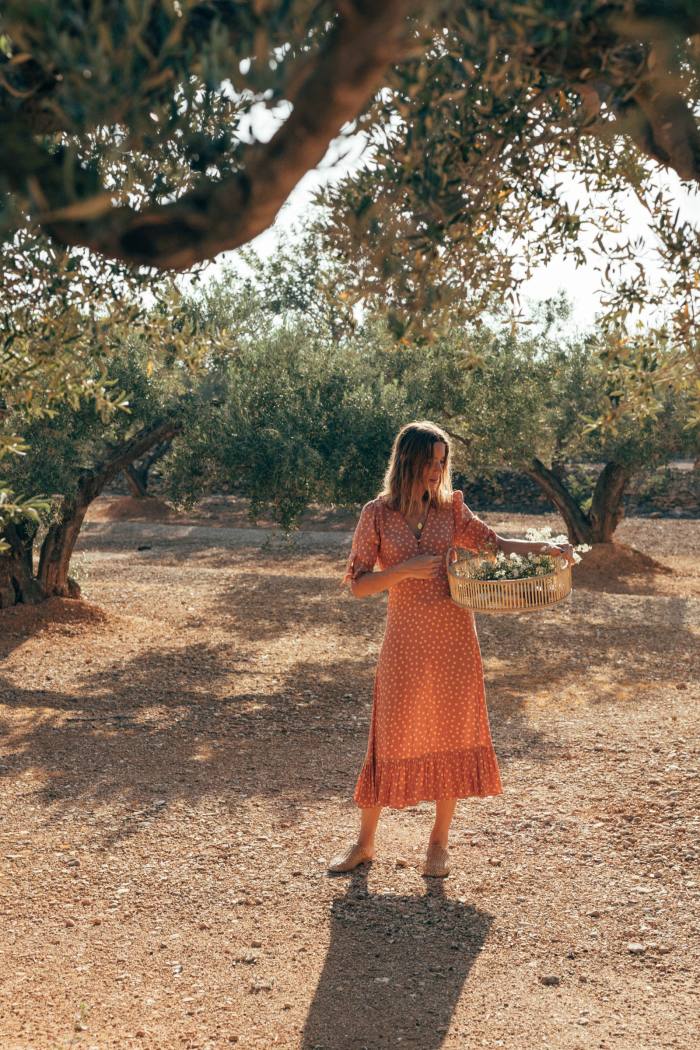 Nuria Val on her olive grove in Cataluña