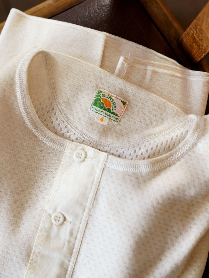 A vintage Sunspel Henley shirt from the 1950s