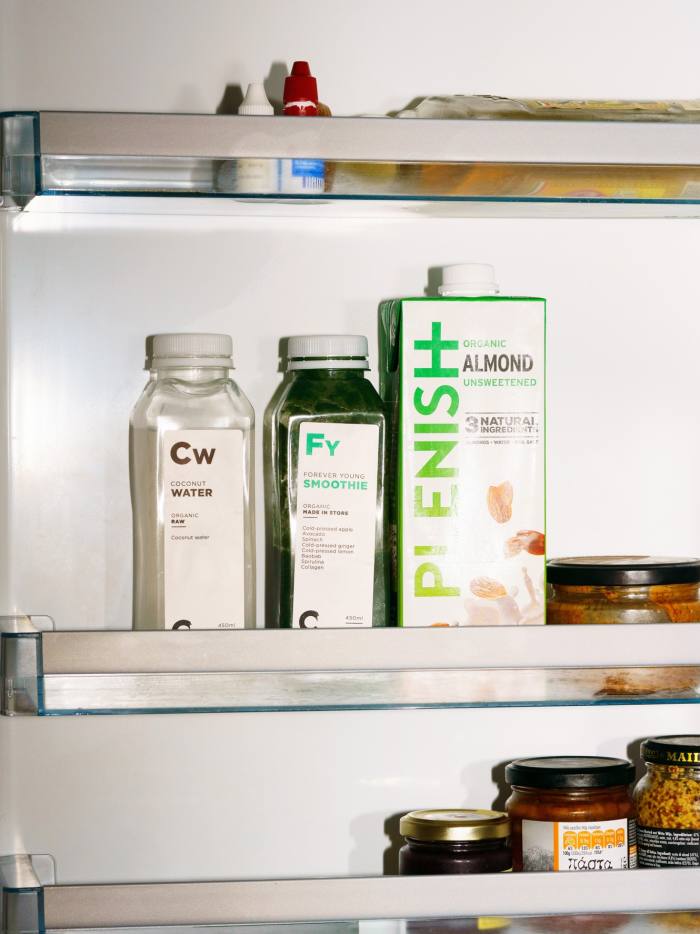 De Pahlen’s fridge staples: coconut water and almond milk