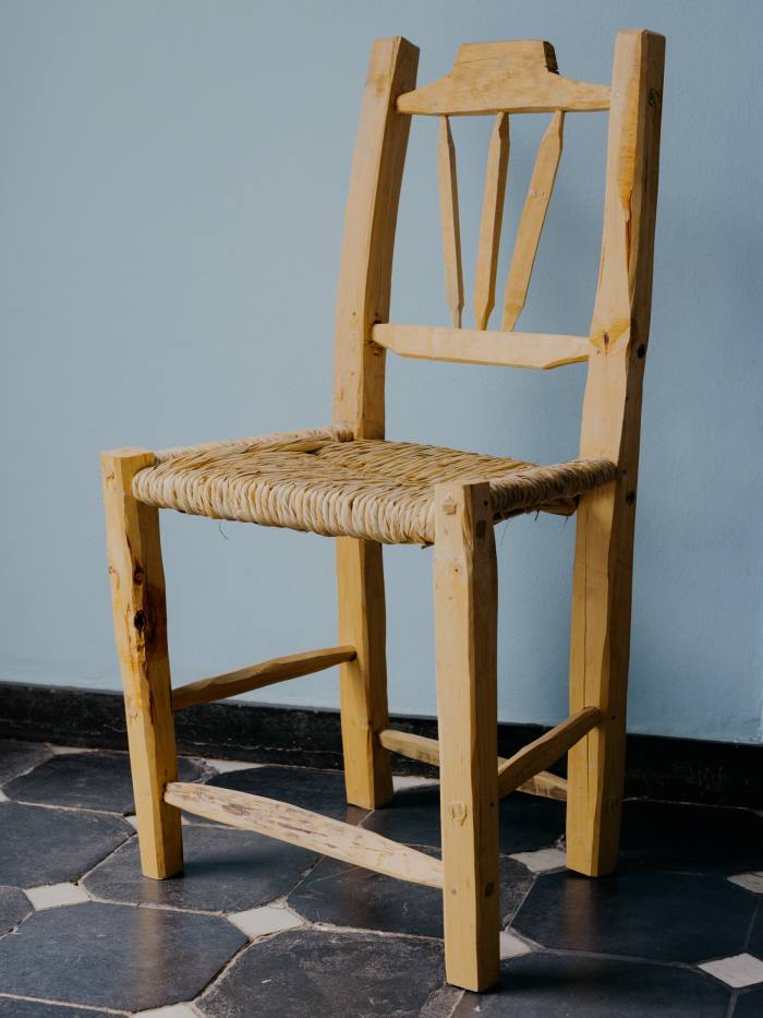 One of the handmade Mexican chairs he bought for his husband as a birthday present