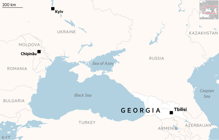 Locator map of Georgia