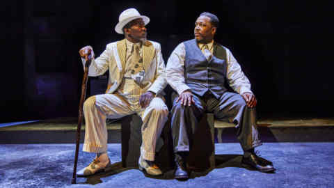 Joseph Mydell, left, and Wendell Pierce in 'Death of a Salesman'