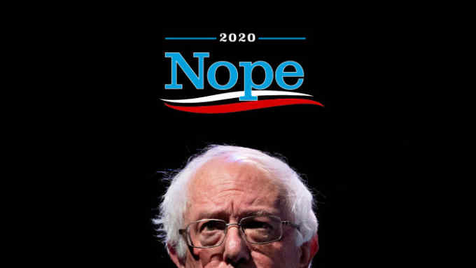 Photomontage of Bernie Sanders