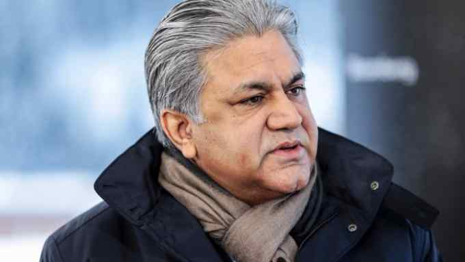 Arif Naqvi, chief executive officer of Abraaj Capital Ltd., speaks during a Bloomberg Television interview at the World Economic Forum (WEF) in Davos, Switzerland, on Tuesday, Jan. 17, 2017. World leaders, influential executives, bankers and policy makers attend the 47th annual meeting of the World Economic Forum in Davos from Jan. 17 - 20. Photographer: Simon Dawson/Bloomberg
