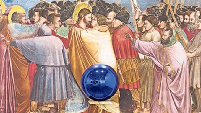 'Gazing Ball (Giotto The Kiss of Judas)' (2015-16) by Jeff Koons