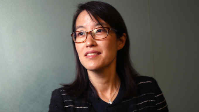 H8KKX5 San Francisco, USA. 07th Sep, 2016. Ellen Pao is photographed on Sept. 7, 2016, in San Francisco, Calif. Pao says data that LinkedIn released recently, which shows an apathetic response by investors and entrepreneurs to their industry's lack of diversity, illustrate a broken venture capital system. © Aric Crabb/Bay Area News Group/TNS/Alamy Live News