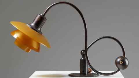 Rare adjustable piano lamp PH 2/2 designed by Poul Henningsen