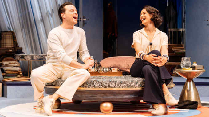 Andrew Scott and Indira Varma in 'Present Laughter'