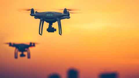 Close up photo of two Professional Remote Control Air Drones
Two Professional Remote Control Air Drones with action camera flying in dramatic sunset  
ID 92680792 © Goinyk Volodymyr | Dreamstime