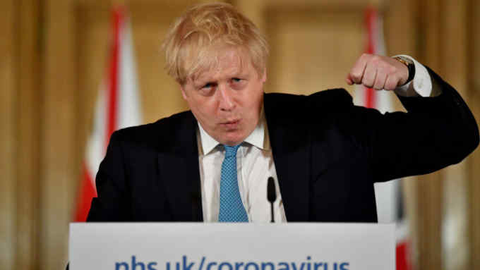 Boris Johnson, U.K. prime minister, speaks during a daily coronavirus briefing inside number 10 Downing Street in London, U.K., on Thursday, March 19, 2020. Johnson said the U.K. can &quot;turn the tide&quot; on its burgeoning coronavirus outbreak within three months, as he said ministers will unveil measures to protect businesses and workers from the crisis. Photographer: Leon Neal/Getty Images/Bloomberg