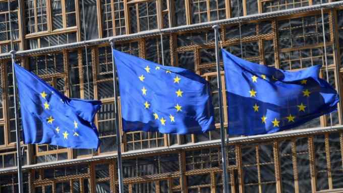 EU flags fly in front of the European Council ahead of the European parliamentary elections in Brussels on May 14, 2019. - The European elections are set to take place on May 23-26, 2019 in all 28 member states. (Photo by EMMANUEL DUNAND / AFP) (Photo credit should read EMMANUEL DUNAND/AFP/Getty Images)