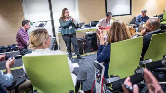 Playtime: A jazz session at London Business School involving students and professional musicians