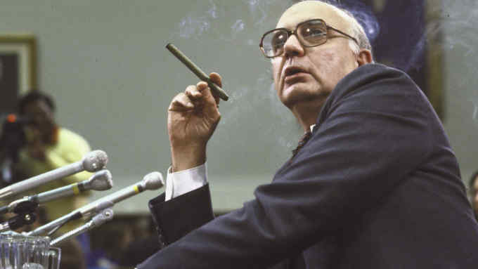 UNITED STATES - NOVEMBER 01: Paul Volcker, Chairman Federal Reserve Board, speaking at Domestic Policy Subcommittee meeting.1980 (Photo by Diana Walker/The LIFE Images Collection via Getty Images)