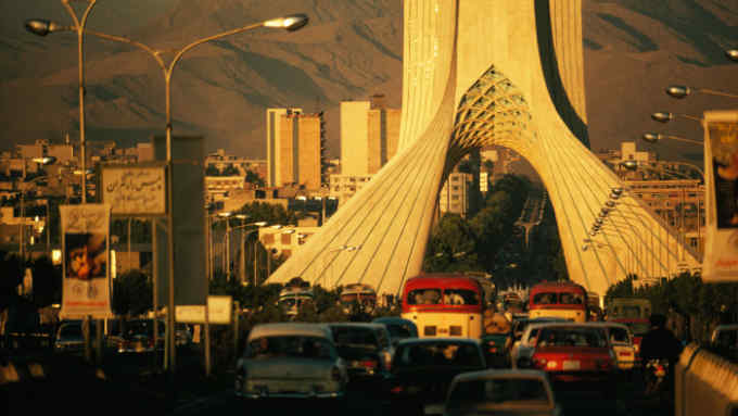 The Azadi Tower in Tehran, Iran