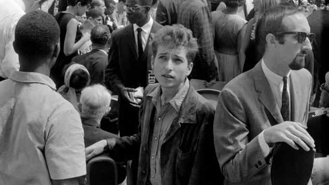 Bob Dylan at the March on Washington, 1963