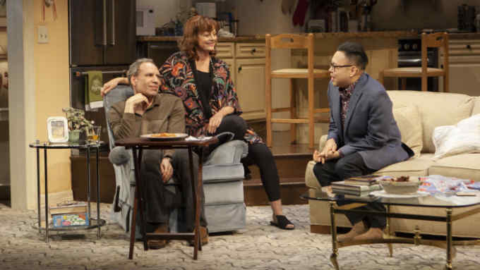 From left, Daniel Oreskes, Susan Sarandon and Nico Santos in 'Happy Talk'
