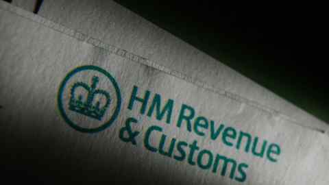 EHY42X An HM Revenue and Customs logo is pictured on a self assessment tax statement
