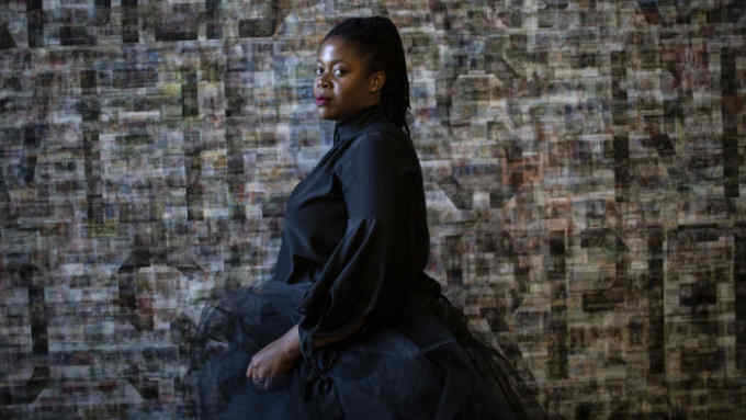 Artist, Mary Sibande pictured outside her gallery, SMAC, in Johannesburg, South Africa, on September 20, 2019. Gulshan Khan for The Financial Times