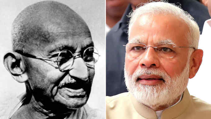 Mahatma Gandhi and Narendra Modi