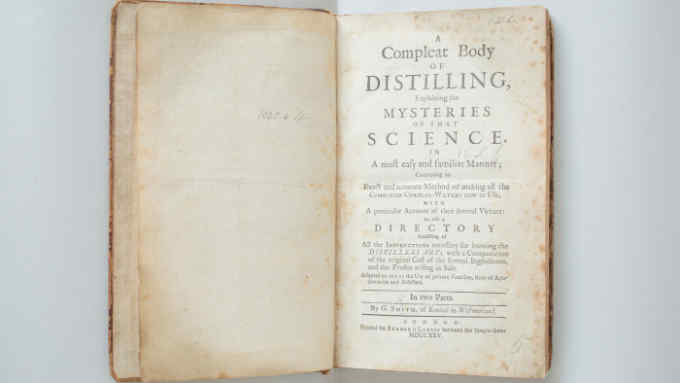 The opening page of George Smith's distillation handbook, which contains three gin recipes