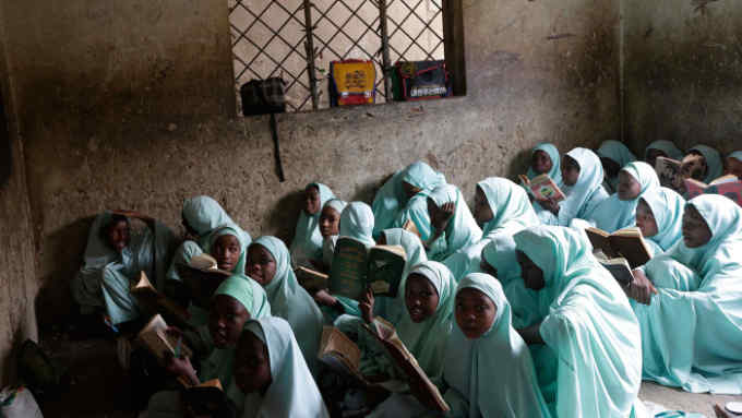 Right to study: Muslim girls attend school in the northern state of Kano