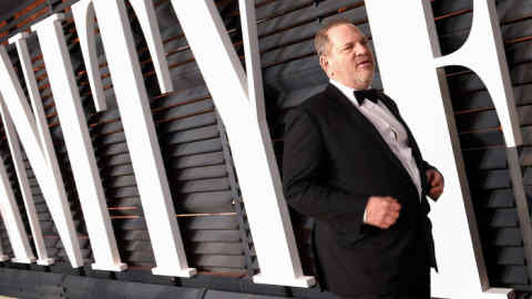 BEVERLY HILLS, CA - FEBRUARY 22: Co-Chairman of The Weinstein Company Harvey Weinstein attends the 2015 Vanity Fair Oscar Party hosted by Graydon Carter at the Wallis Annenberg Center for the Performing Arts on February 22, 2015 in Beverly Hills, California. (Photo by Larry Busacca/VF15/Getty Images)