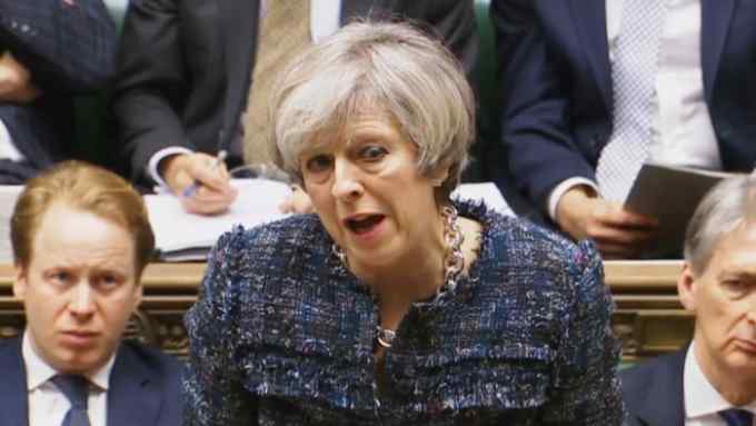 Prime Minister Theresa May speaks during Prime Minister's Questions in the House of Commons, London. PRESS ASSOCIATION Photo. Picture date: Wednesday February 8, 2017. See PA story POLITICS PMQs May. Photo credit should read: PA Wire