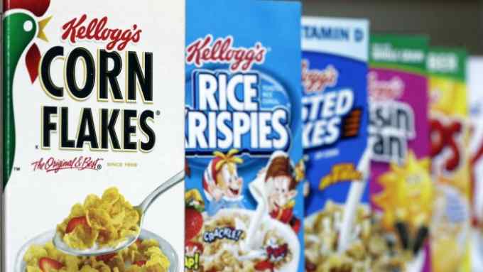 FILE - This Feb. 1, 2012, file photo shows Kellogg's cereal products in Orlando, Fla. Cereal makers have paid for studies that support the belief that eating breakfast can help keep us thin. The fact that cereal makers commissioned the studies doesn't mean breakfast is unhealthy, but it shows how difficult it can be to sort the hype from reliable dietary advice. (AP Photo/John Raoux, File)