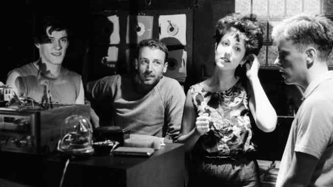 New Order in New York in 1983, from left, Stephen Morris, Peter Hook, Gillian Gilbert and Bernard Sumner