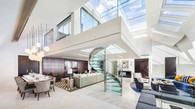 A four-bedroom penthouse in Mayfair House, Carlos Place, London