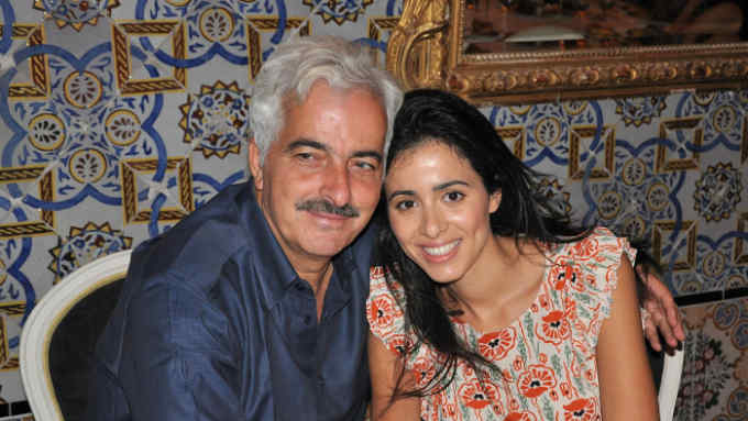 Kamel Lazaar (l) and Lina Lazaar (r) co-founders of the the Kamel Lazaar Foundation