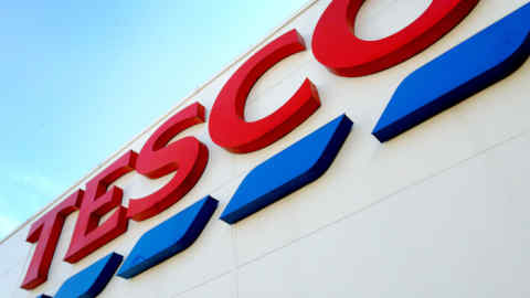 File photo dated 26/08/16 of a Tesco sign. The supermarket is set to announce a bumper profits haul next week, while the supermarket's staff brace for thousands of job cuts. PRESS ASSOCIATION Photo. Issue date: Sunday April 7, 2019. City analysts forecast the grocery giant will post a 22% surge in bottom line full year pre-tax profits to £1.6 billion when it reports figures on Wednesday, with sales tipped to jump 12% to £64.5 billion. See PA story CITY Forecast. Photo credit should read: Nick Ansell/PA Wire