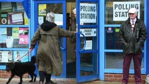 Voters arrive at The Willows Primary School polling station in Stoke as voting gets underway in the Stoke-on-Trent Central by-election. PRESS ASSOCIATION Photo. Picture date: Thursday February 23, 2017. See PA story POLITICS Byelections. Photo credit should read: Joe Giddens/PA Wire
