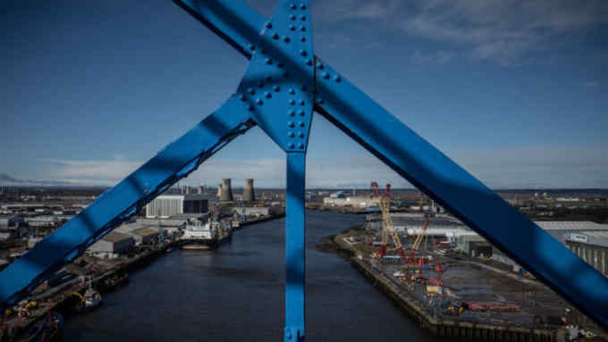 Teeside - with William Wallis. The view from the Transporter Bridge in Middlesborough.