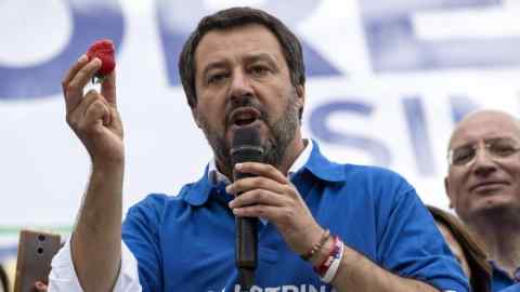 Italy's minister of interior, Matteo Salvini