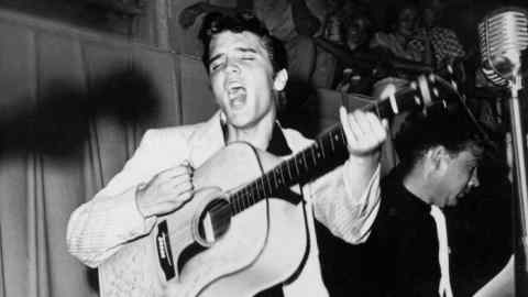 Elvis Presley performs in Tampa, Florida, 1955