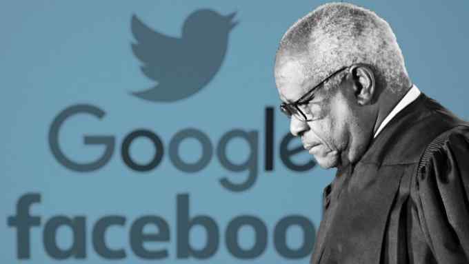 US Supreme Court justice Clarence Thomas has suggested that social media platforms be regulated in a similar way to phone companies