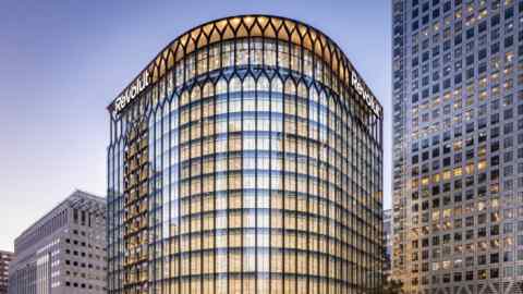 Revolut’s new headquarters, which will be in the former Thomson Reuters building in Canary Wharf