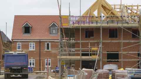 Houses under construction in Wakefield