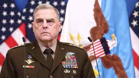 Gen Mark Milley, chairman of the US joint chiefs of staff