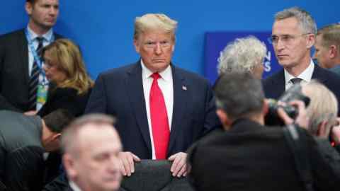 Donald Trump among other leaders at the Nato summit in the UK in 2019