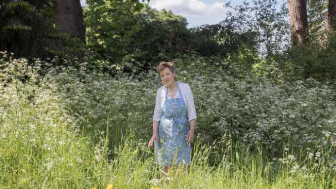 Jane Owen in her garden