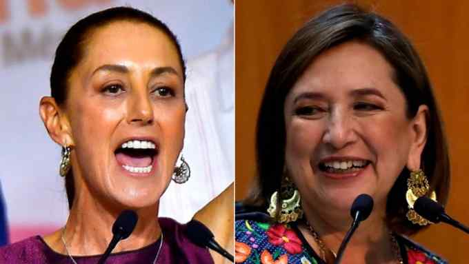 Side-by-side picture of two women vying to be Mexico’s next president