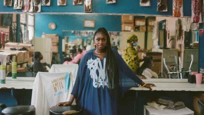 Diarrha N’Diaye-Mbaye in her mother’s salon